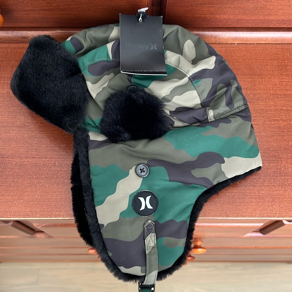 Men’s Hurley Fur Lined Camo Winter Hat